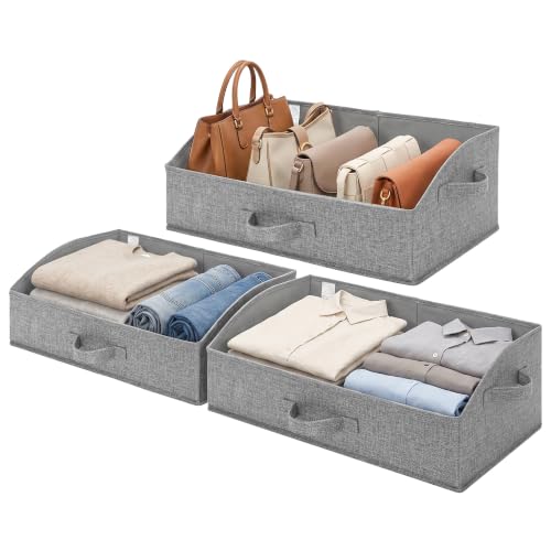 Trapezoid Closet Storage Bins (Dark Gray / 19¾"L x 11"W x 7¾"H)