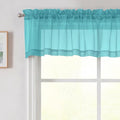 Turquoise Valances for Windows (Turquoise / 42"W x 14"L (Pack of 2))