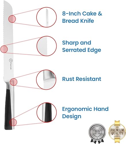 Pie Server Spatula and Cake Cutter Slicer (13 inches / Black)