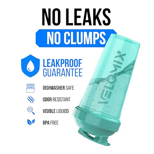 2 Pack 28oz Protein Shaker Bottle (A5) Black / Turquoise)