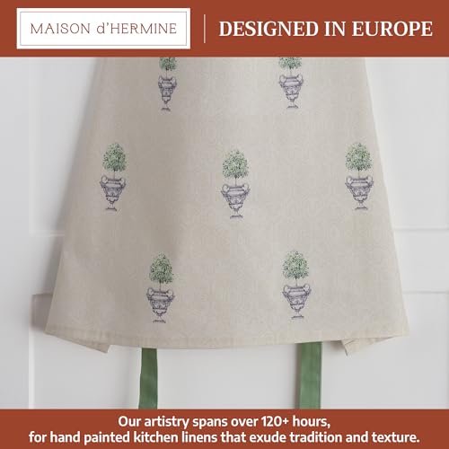 Aprons for women with Pocket 100% Cotton Pack of 1 (075 - Jardin Du Roy)