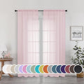 Sheer Curtain 72 Inches Long 2 Panels Set (Blush / 42"W x 72"L (Pack of 2))