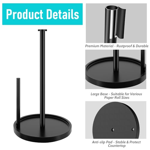 Paper Towel Holder Countertop (Black)