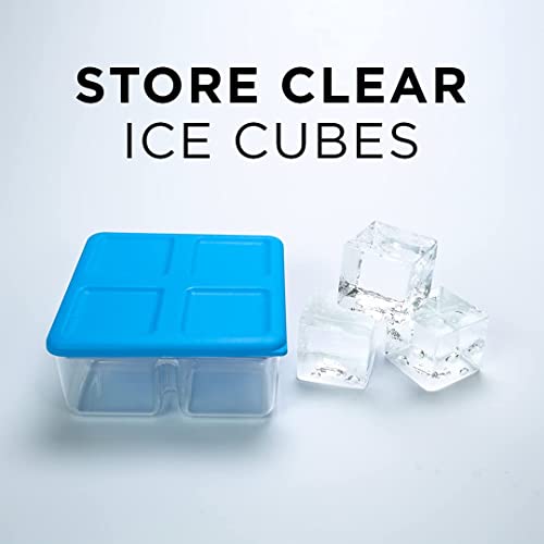 Crystal Clear Ice Tray with Lid (Clear Ice Storage Tray)