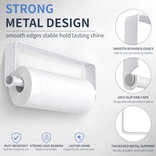 Under Cabinet Paper Towel Holder (White / 1 Pack)