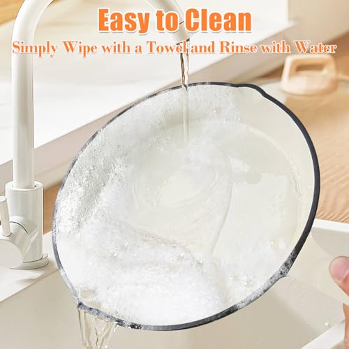 Enameled Cast Iron Skillet (Cream White / 3 Pieces)
