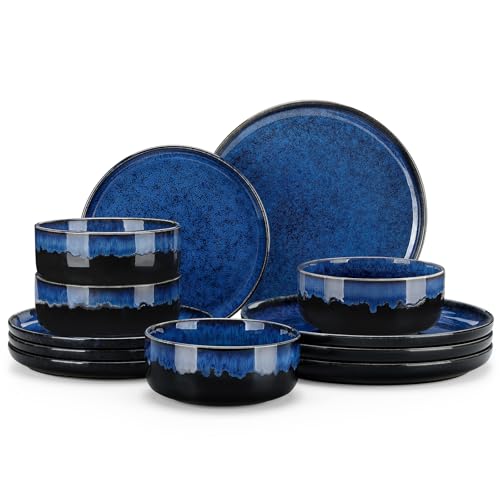 Starry 12 Pieces Dinnerware Sets for 4 (Blue / 12 Pcs (Service for 4))