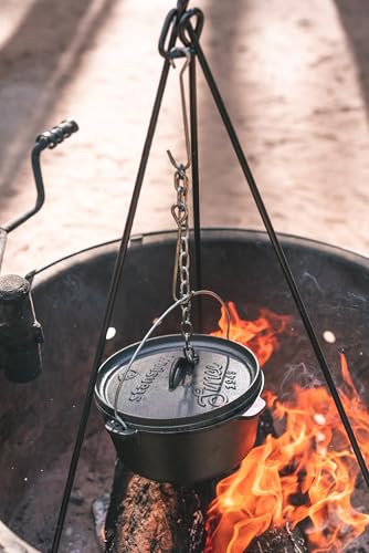 2 QT Pre Seasoned Cast Iron Dutch Oven Flat Bottom (Flat Bottom-2 QT)