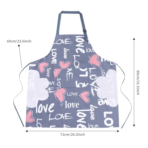 2 Pack Floral Aprons with Pocket (2pack #B)