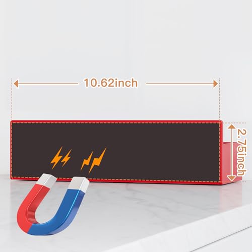 Magnetic Spice Rack for Refrigerator (Red / 4 Pack)