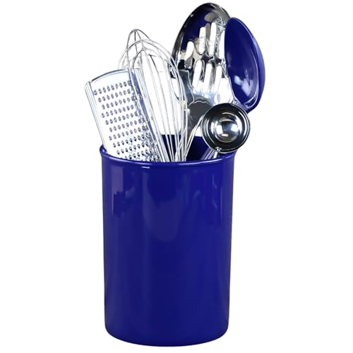 Calypso Basics Multipurpose Cookware Storage Crock (Utensil Holder / Indigo)