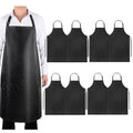Waterproof Rubber Apron Adjustable Dishwasher Apron (8 Pack / 8 Pack Black)