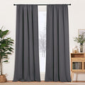 Blackout Curtains for Bedroom Living Dining Room 102 inches Long (Grey / 52"W x 102"L (Pack of 2))