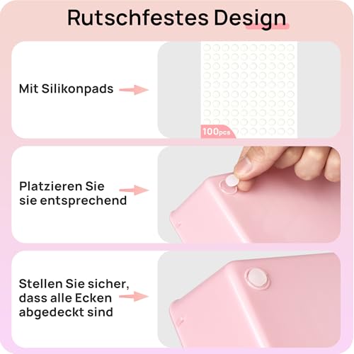 25 Pack Plastic Drawer Organizers with Non (Pink)