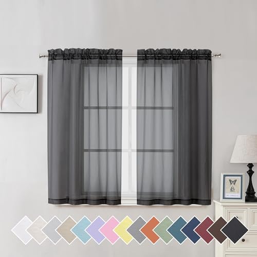 Black Curtains (40"W x 45"L (Pack of 2) / Black)
