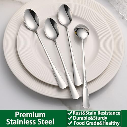 7.5 Inches Stainless Steel Iced Tea Spoons (Silver / 7.5 Inch)