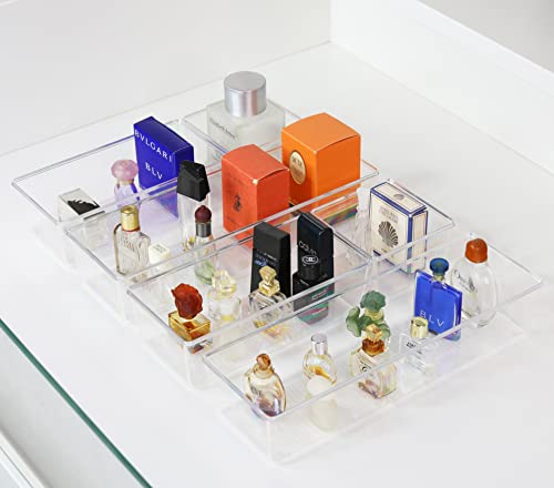 Clear Drawer Organizer for Office Bin Desk Storage (Large Size)