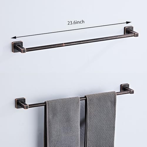 Bathroom Hardware Set 4 Pieces (Oil Rubbed Bronze-4pcs / 23.6Inch)