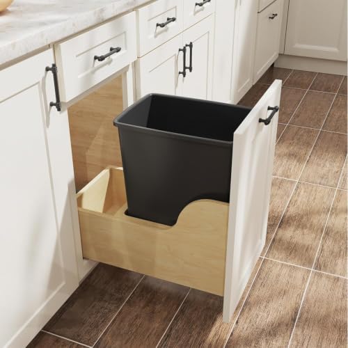 35QT Kitchen Trash Can (Black / 2PCS)