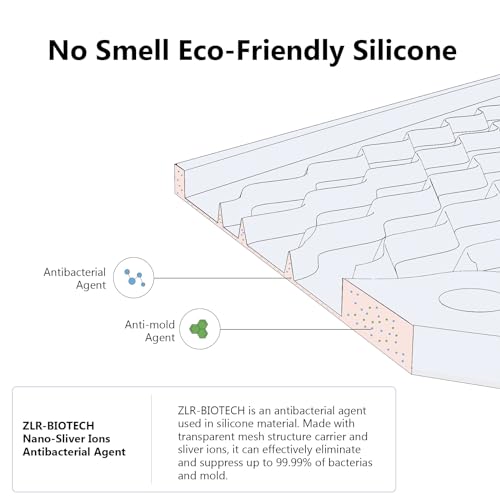 4-in-1 Silicone Mat: Air Fryer & Coffee Maker, 12"x12", Dark Green (Dark Green / 12" x 12")
