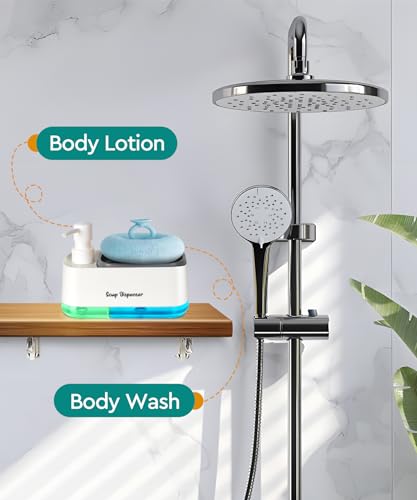 Kitchen Dish Soap Dispenser Set (White)