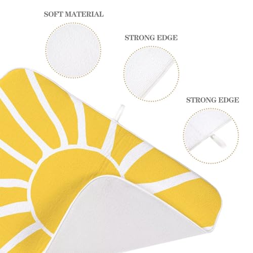 Summer Dish Drying Mat 18 x 24 inch (24" x 24" / Yellow Sunshine)