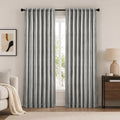 Deoconovo 100% Blackout Curtains for Living Room Nursery 84 Inch Long (Dark Grey/100% Blackout / 50"W x 84"L (Pack of 2))