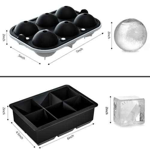 2 Pack Ice Cube Tray (Black)