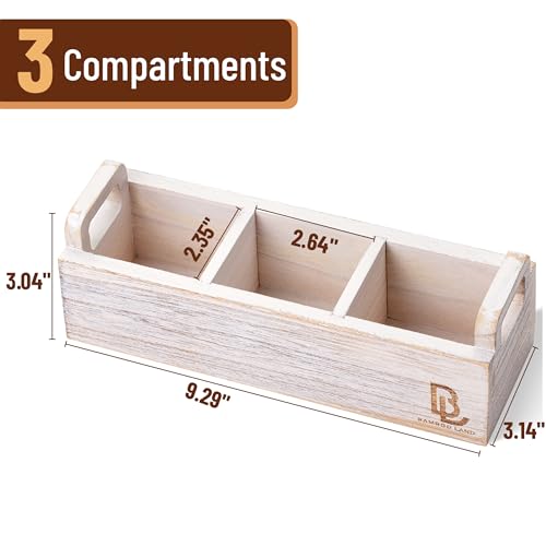 Wooden Tea Bag Organizer (White)