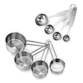 42917 Stainless Steel Measuring Cups and Spoons Set (8-Piece Set / Silver)