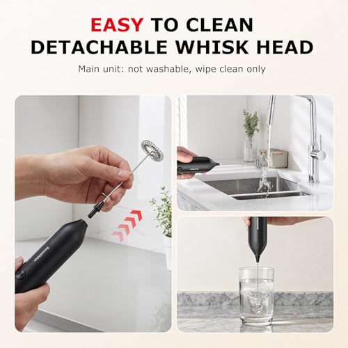 Rechargeable Milk Frother Handheld (Sliver)