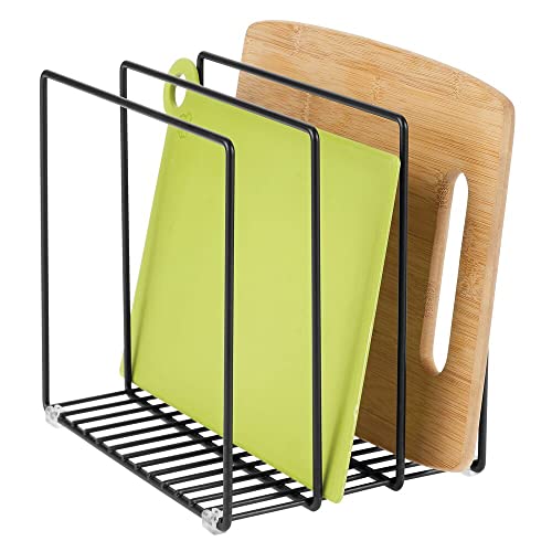 Steel Storage Tray Organizer Rack for Kitchen Cabinet (Black / 10.2 x 7.3 x 8.6)