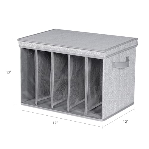 Sweater Organizers Clothes Organizer for Closet (Grey Pattern)