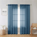 Dusty Blue Sheer Curtains 78 Inches Long 2 Panels (Dusty Blue / 42"W x 78"L (Pack of 2))
