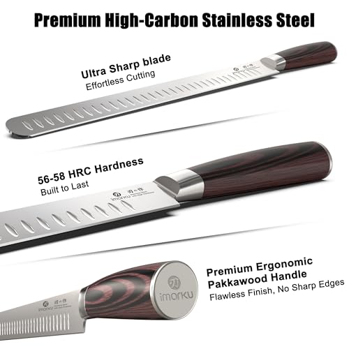 Brisket Knife 12 Inch (Black Brown Handle)