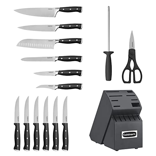 15 Piece Knife Set with Block (Black/Black)
