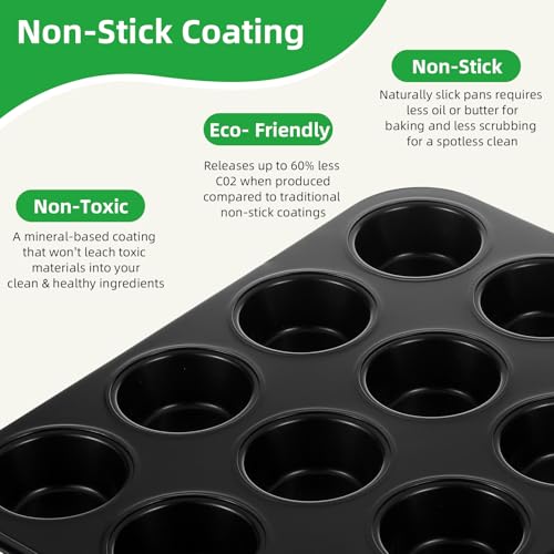 11 Piece Nonstick Baking Pans Set (Black)
