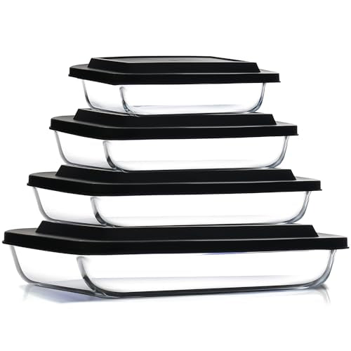 8pc Glass Baking Dishes for Oven (4 Pack)