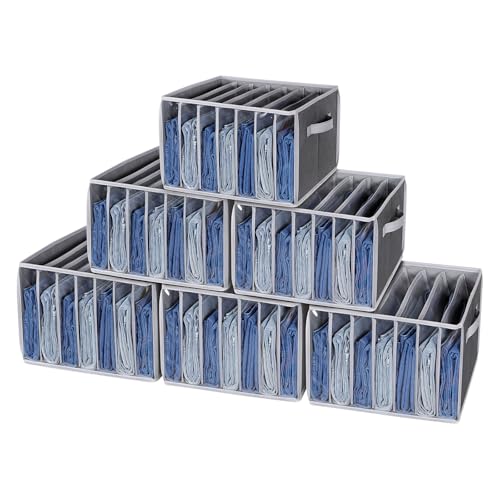 Pant Organizer for Closet Jeans Storage Organizer for Closet (Black Pattern)