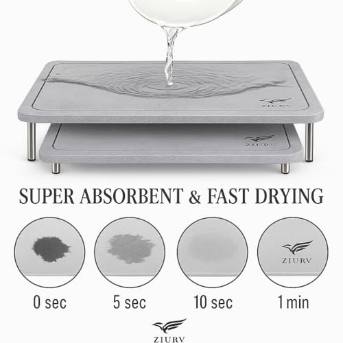 6 PCS Stone Drying Mat Set for Kitchen Counter