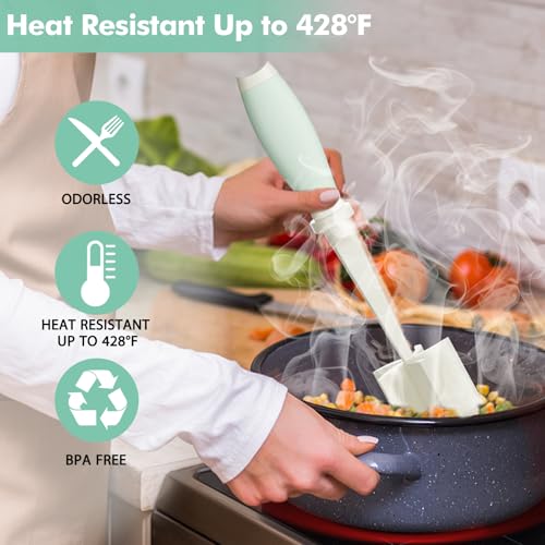 Upgrade Meat Chopper Hamburger Masher Ground Beef Smasher Utensil Mix Tool (1 Pack-White)