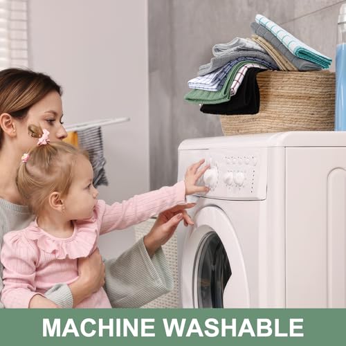 Large Premium Cotton Kitchen Towels 16"x 28" (Grass Green / 16" X 28" - 8 Pack)