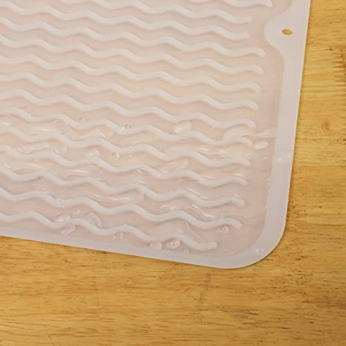 Silicone Dish Drying Mat for Multiple Usage (Translucent / 12"L x 12"W)