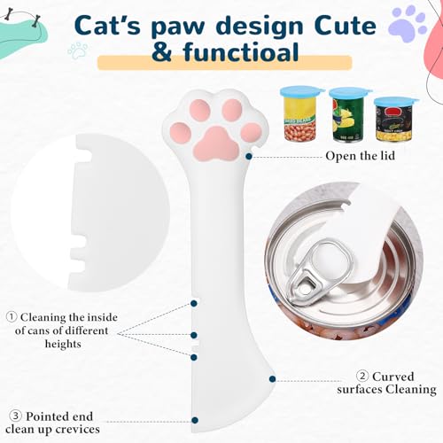 8 Pcs Cat Food Can Covers Lids Set (Blue)