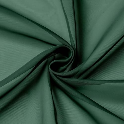 Kitchen Curtains 24 Inch Length Tier 2 Pieces (Hunter Green / 42"W x 24"L (Pack of 2))