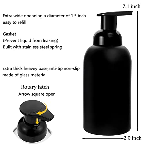 2 Pack Foaming Soap Dispenser (Black)