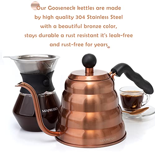Gooseneck Pour Over Coffee Kettle (Bronze)
