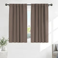 Kitchen Curtains 45 Long (Mocha / 52"W x 45"L (Pack of 2))