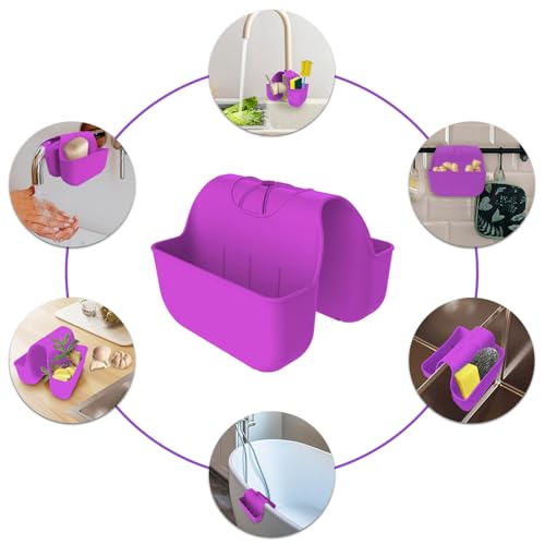 Sponge Holder for Kitchen Sink (Purple)