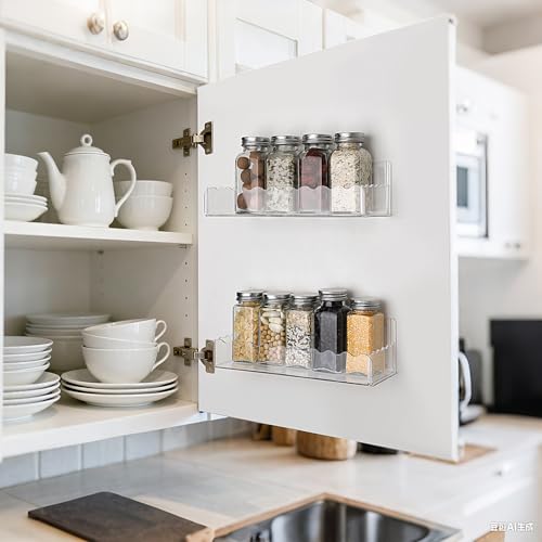 6 inch Spice Rack Wall Mounted (6" / Clear)